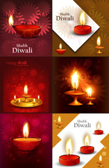 Sticker - Happy diwali beautiful 6 collection presentation colorful hindu