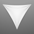 White stretched triangular shape with folds