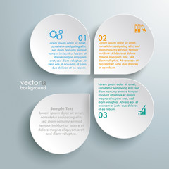 Wall Mural - infographic white abstract drops flower 3 options