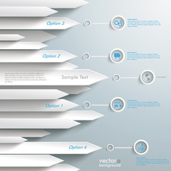 Wall Mural - White Arrows Left Side White Rings Infographic