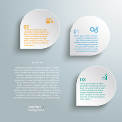 Sticker - Infographic White Abstract Drops Flower 3 Options One Direction