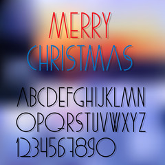 Poster - Elegant alphabet letters and numbers