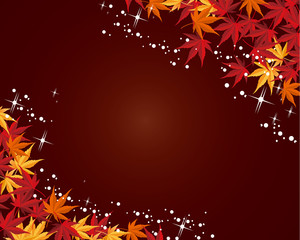 Wall Mural - Autumnal leaf maple background Vector