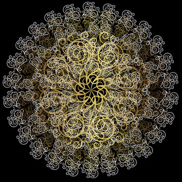 Beautiful graphic vignette on black background