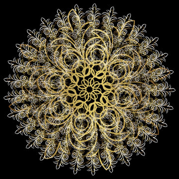Beautiful graphic vignette on black background