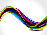 Fototapeta Tęcza - colorful wave abstract