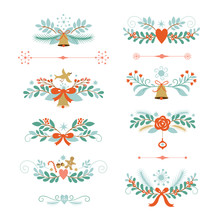 Set Of Christmas And New Year Graphic Elements
