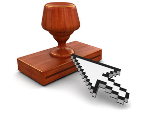 Poster - Cursor and Rubber Stamp (clipping path included)