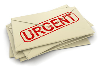 Poster - Urgent letters  (clipping path included)