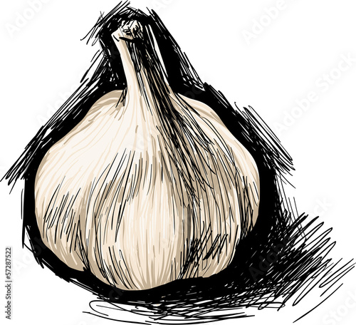 Naklejka na kafelki Garlic