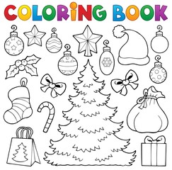 Wall Mural - Coloring book Christmas decor 1