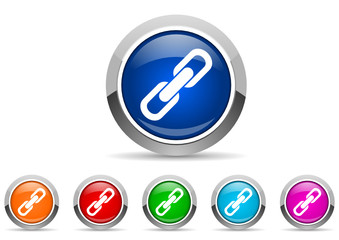 Poster - link icon vector set