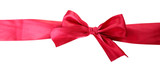 Fototapeta  - Color gift satin ribbon bow, isolated on white