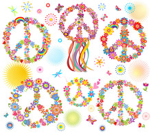 Collection Of Peace Flower Symbol
