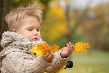 Sticker - kind im herbst