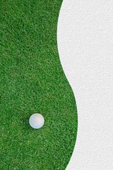 Golf Ball on the Grass for web background