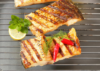 Poster - Grilled carp fillets