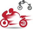 2 images of motocyclists