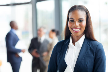 happy african american businesswoman