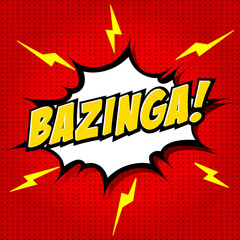 Wall Mural - Bazinga! Comic Speech Bubble, Cartoon