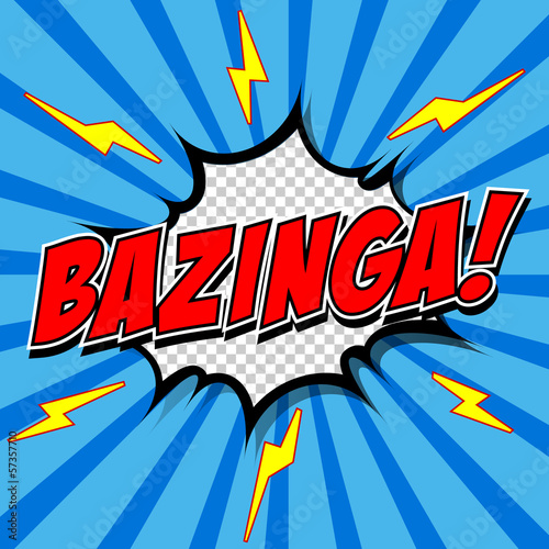 Fotomural Bazinga! Comic Speech Bubble, Cartoon