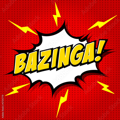 Cuadros en Lienzo Bazinga! Comic Speech Bubble, Cartoon