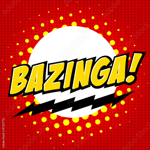 Fotografía Bazinga! Comic Speech Bubble, Cartoon