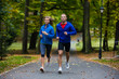 © Jacek Chabraszewski - Urban leisure - woman and man running in park