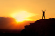 © lithiumphoto - Silhouette of woman with backpack