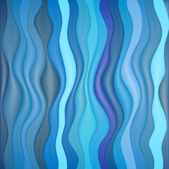 Poster - Abstract Blue Wavy Background