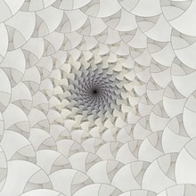 Abstract Fractal Spiral On The White Background