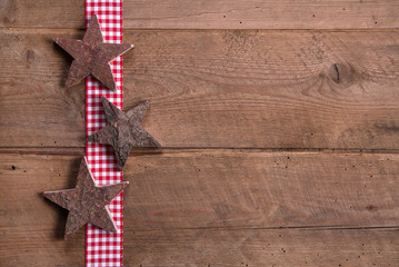 Fototapete - Rustikales Holz Sschild als weihnachtlicher Hintergrund