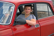© batya - Driver retro car