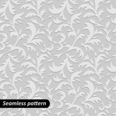 Aufkleber - Floral seamless pattern.