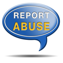 Wall Mural - report abuse sign