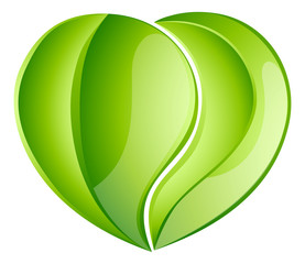 Wall Mural - Environmental charity love leaf heart