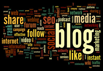 Canvas Print - Blog concept in word tag cloud