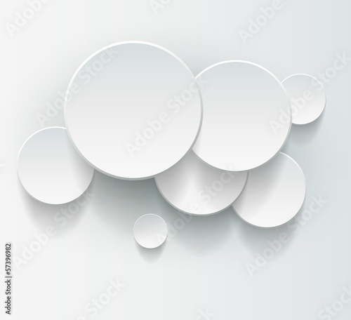 Abstract background, 3D overlapping circles