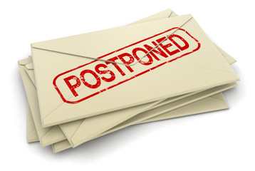 Poster - postponed letters  (clipping path included)