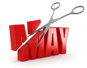 Poster - Scissors and May (clipping path included)