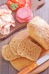 Poster - bread,bacon and salami