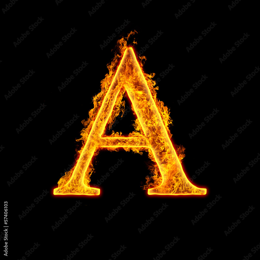Fire alphabet letter A の Stock イラスト | Adobe Stock A