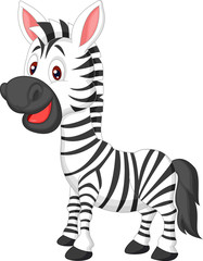 Wall Mural - Cute zebra cartoon