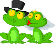 Married Frog Kissing