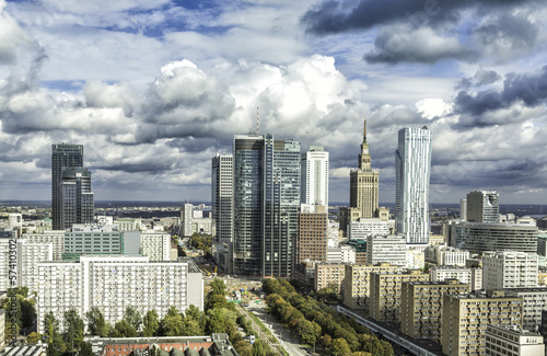 Naklejka na meble Warsaw downtown