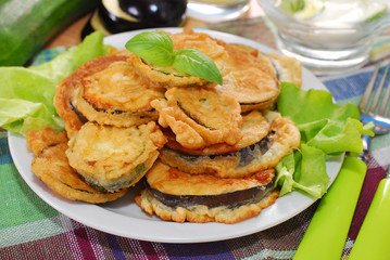 aubergine and zucchini pancakes