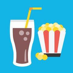Poster - Vector Lemonade and Popcorn Icon