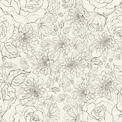 Seamless pattern from chrysanthemums