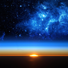 Wall Mural - earth and galaxy.
