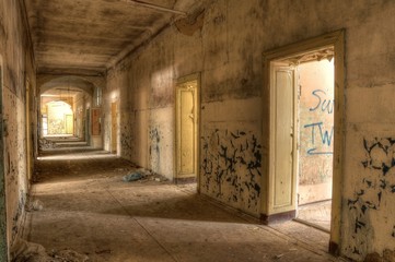 Wall Mural - Old corridor in a Lost Place